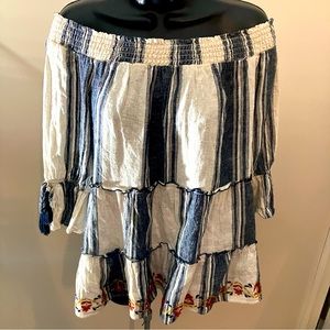 5/$20 Knox Rose boho hippie linen blend flowy top, M